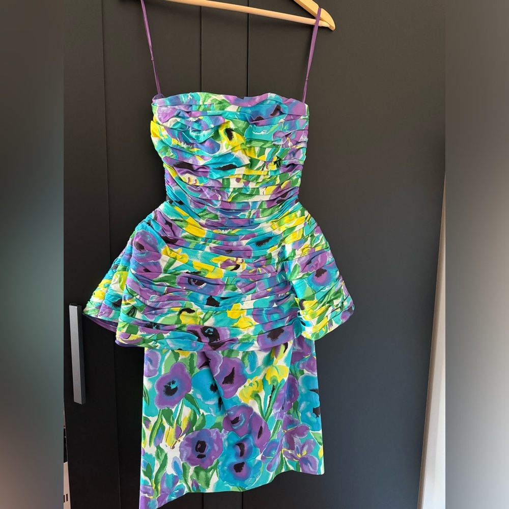 NWT Victor Costa Vintage 1980s Floral Dress